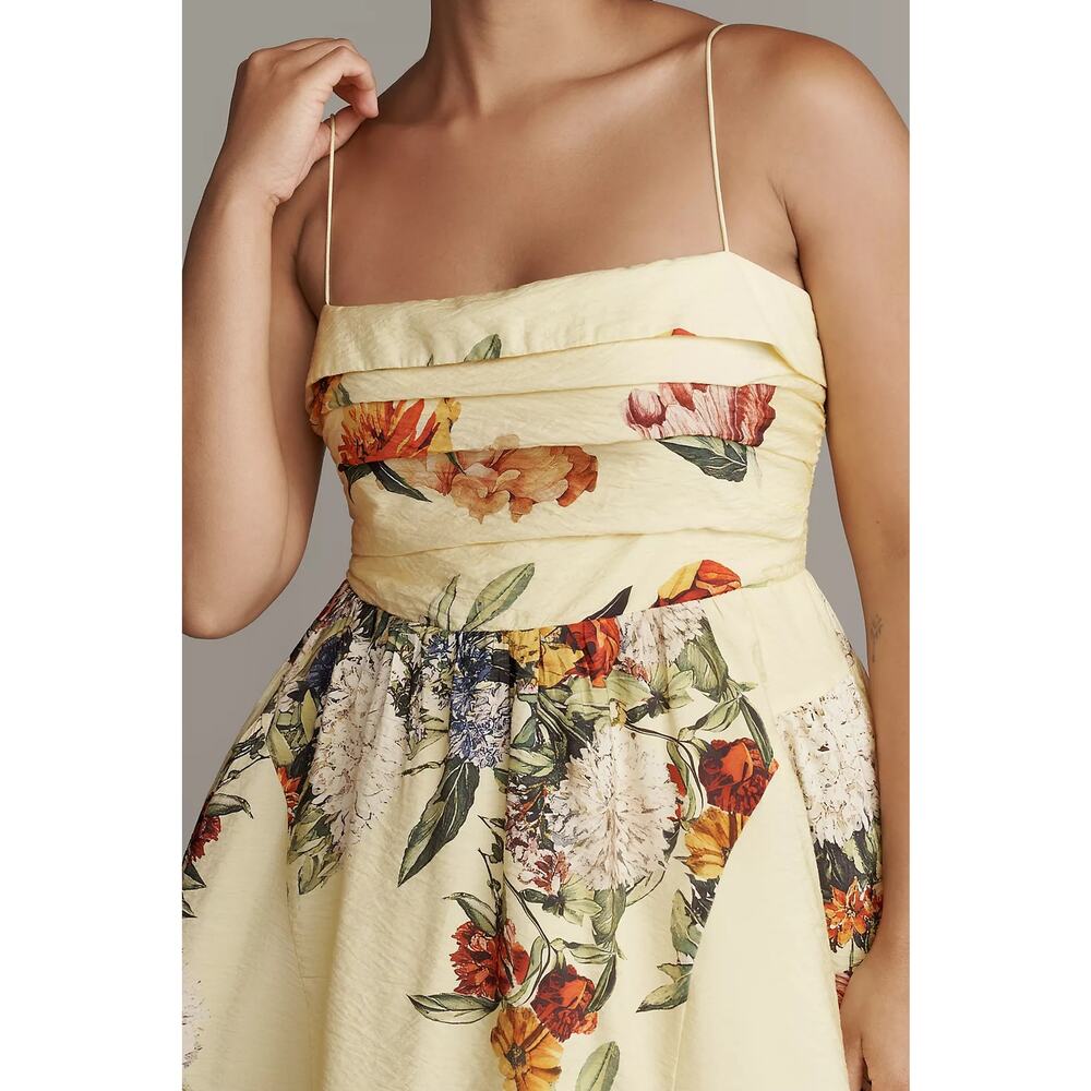 New Anthropologie Maeve Sleeveless Fit & Flare Mini Dress $168 PLUS 1X Yellow - Picture 2 of 8